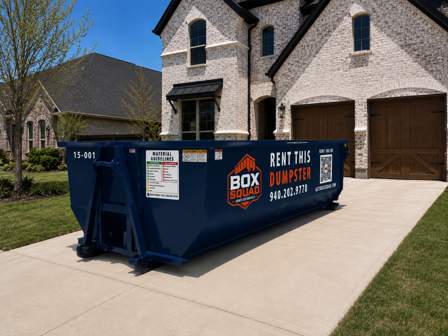 Box Squad roll-off dumpster