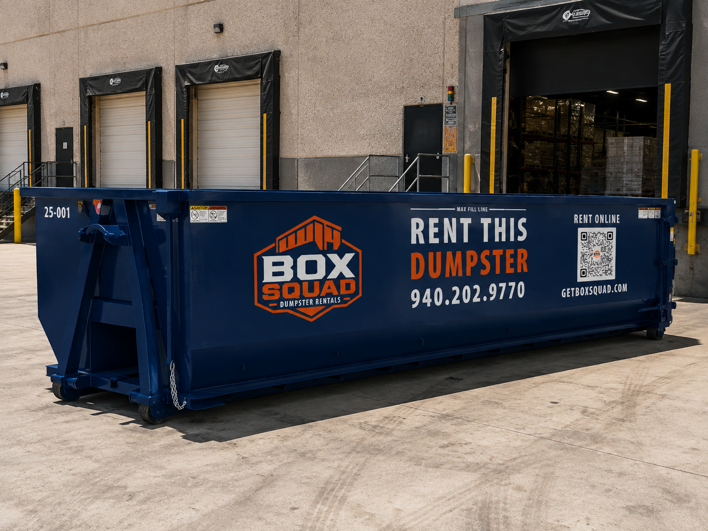 Box Squad roll-off dumpster